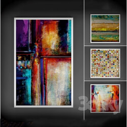 Collection of paintings quot Abstract quot  