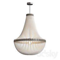 Clay Bead Empire Chandelier Gray RH 