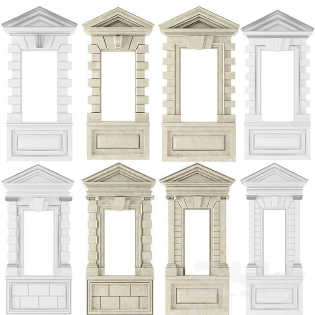 Other architectural elements Classic Architecture Door and window portals.