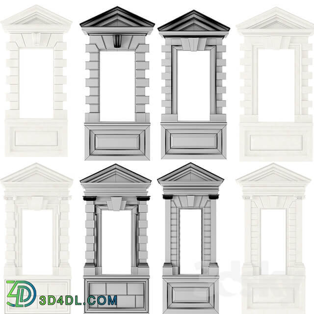 Other architectural elements Classic Architecture Door and window portals.