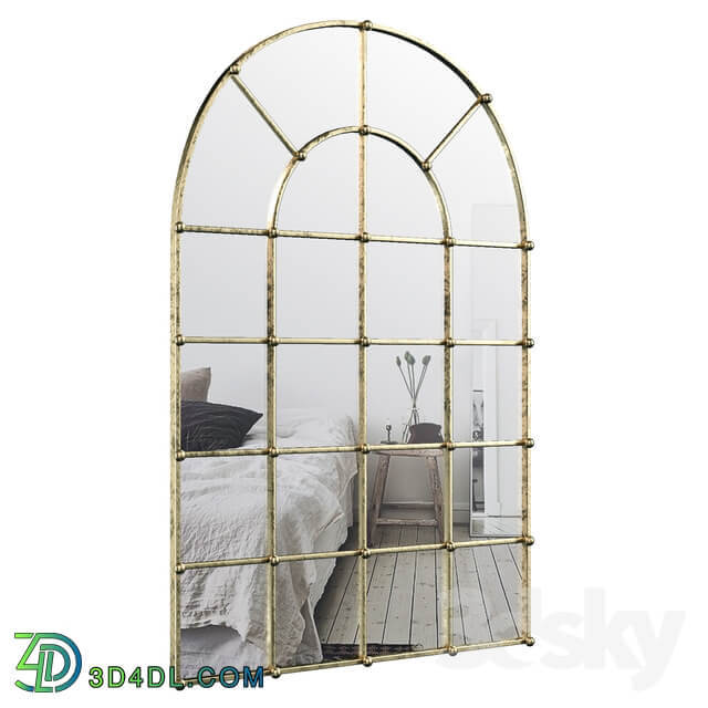 Metal Arch Window Wall Mirror OAWY8570