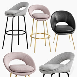 WEST ELM Orb Dining Chair Bar Counter Stools 
