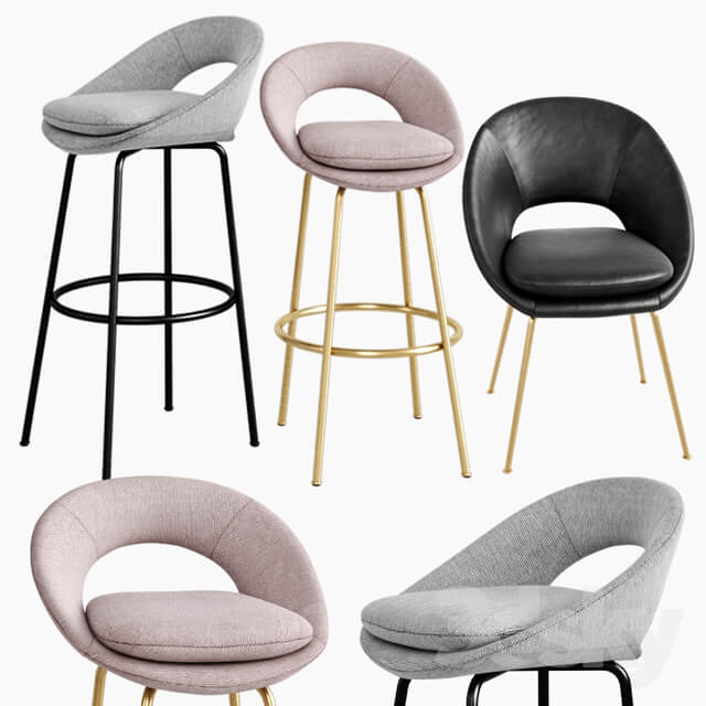 WEST ELM Orb Dining Chair Bar Counter Stools