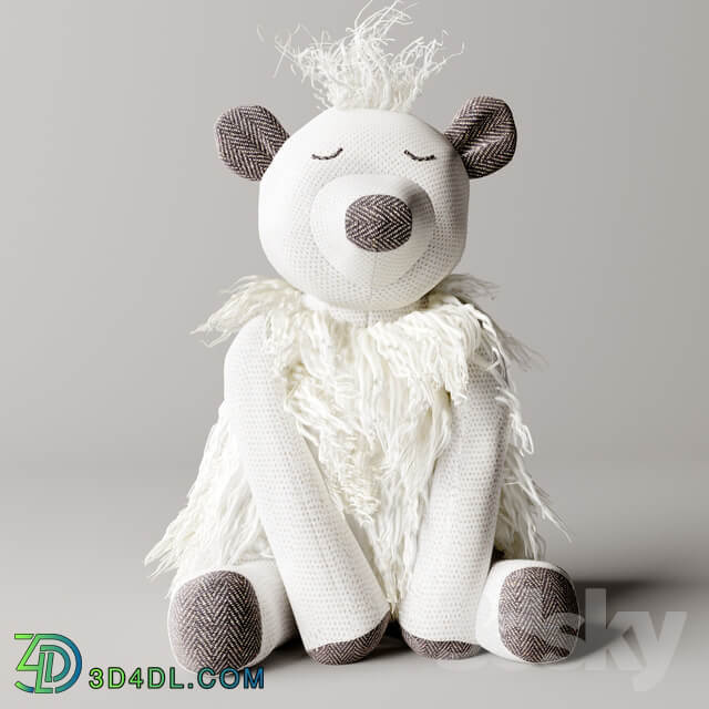 Wooly plush polar bear