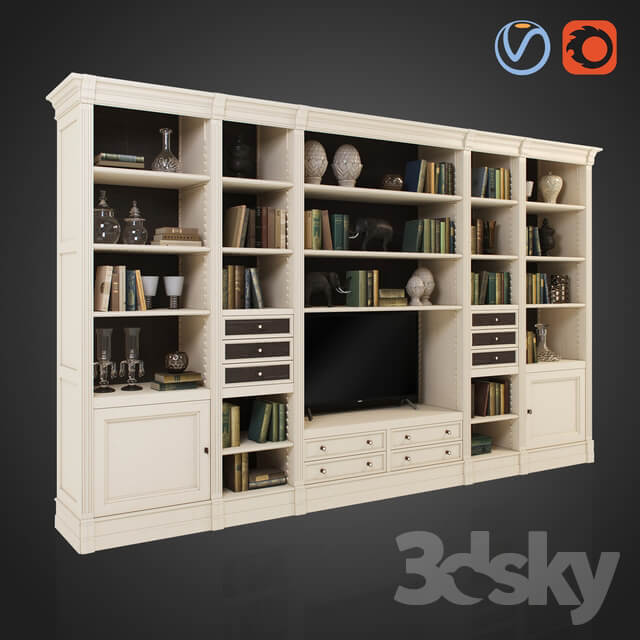 AM Classic N27 Decor 50 classic books TV 3D Models