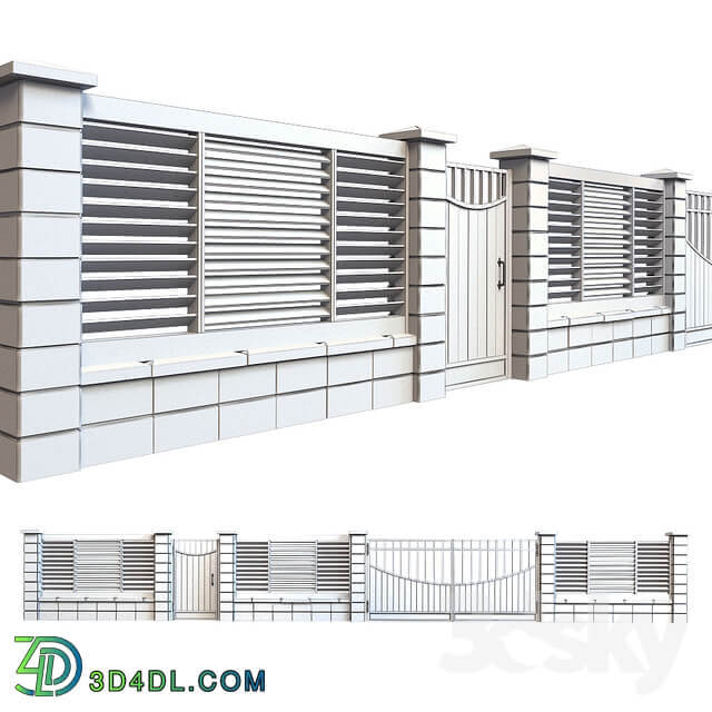 Other architectural elements Fence with gates and wicket 2