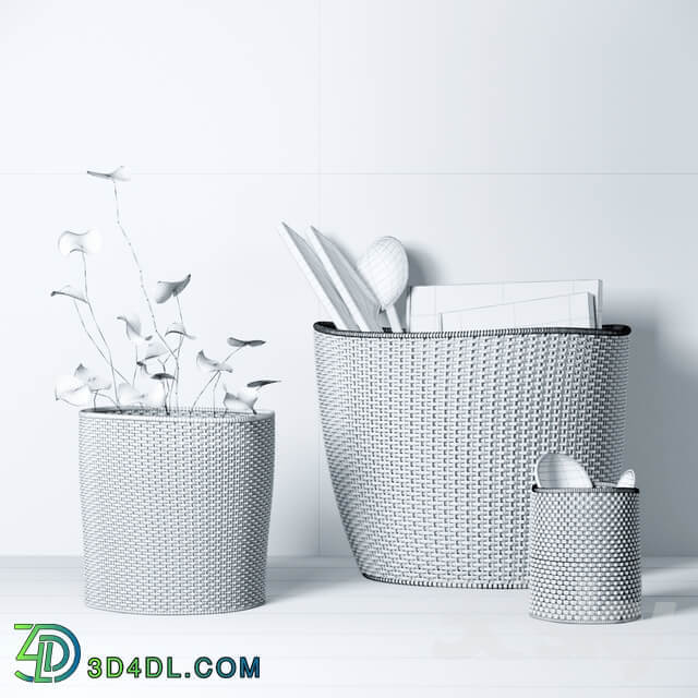 Decorative set with baskets