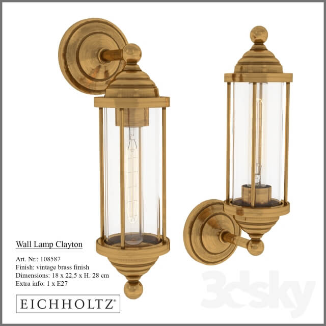 Clayton Wall Lamp by Eichholtz