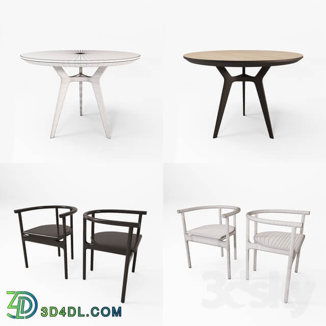 Table Chair Table and semi armchair UNIKA MOBLAR