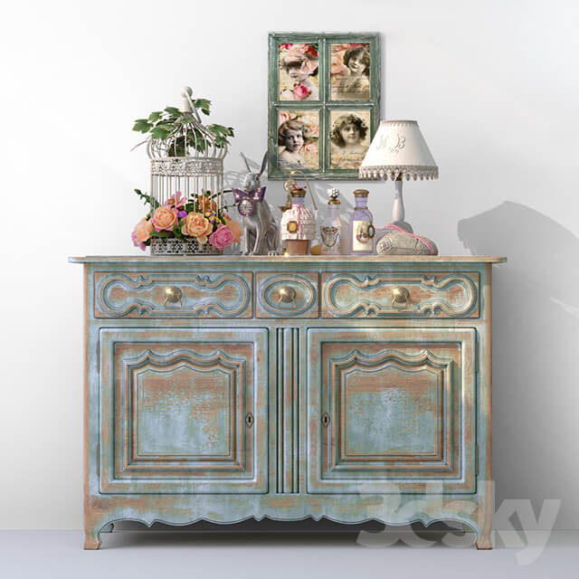 Sideboard Chest of drawer decorative set of Provence