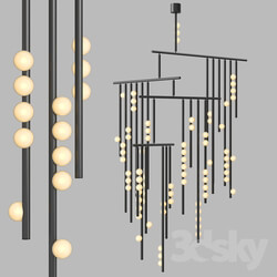 Drop system chandelier Pendant light 3D Models 