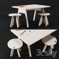 Table Chair Kutikai Peekaboo Desk and Chairs 