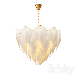 Fashion design art decorative glass leaf chandelier Pendant light 3D Models 