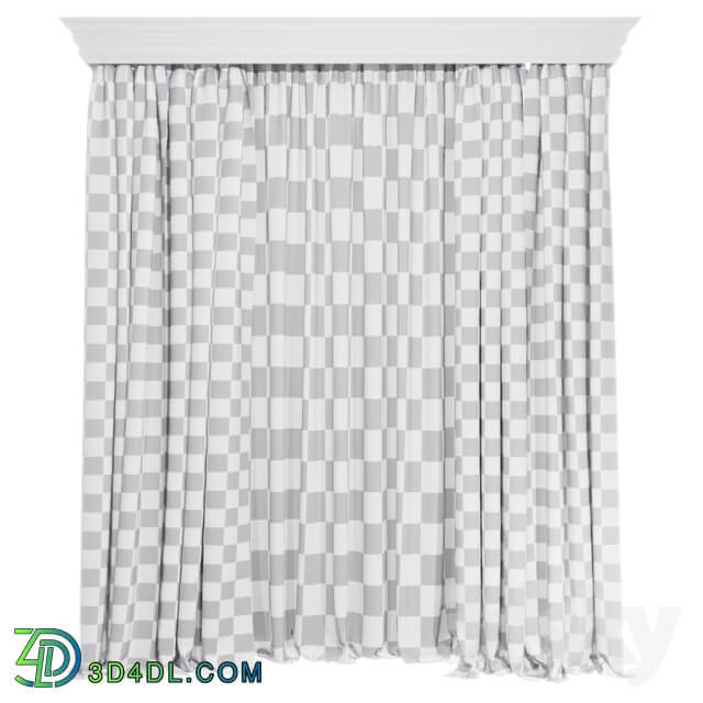 Curtains blue beige and houndstooth set of curtains 01