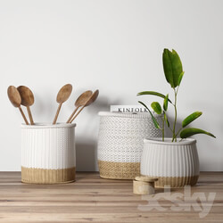 Decorative set with baskets 2 