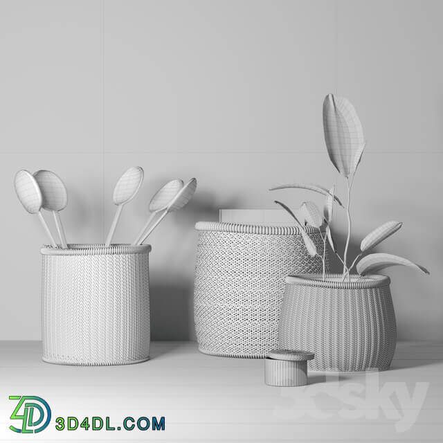 Decorative set with baskets 2