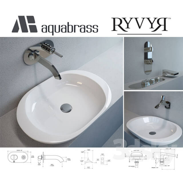Aquabrass set sink faucets RYVYR