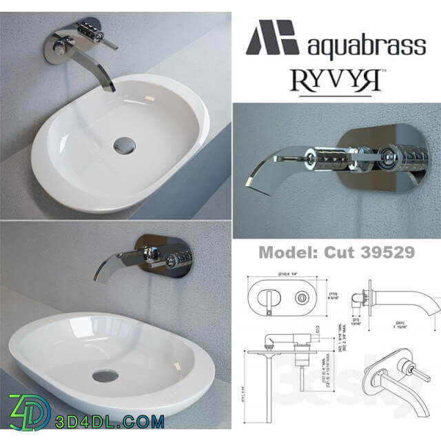 Aquabrass set sink faucets RYVYR
