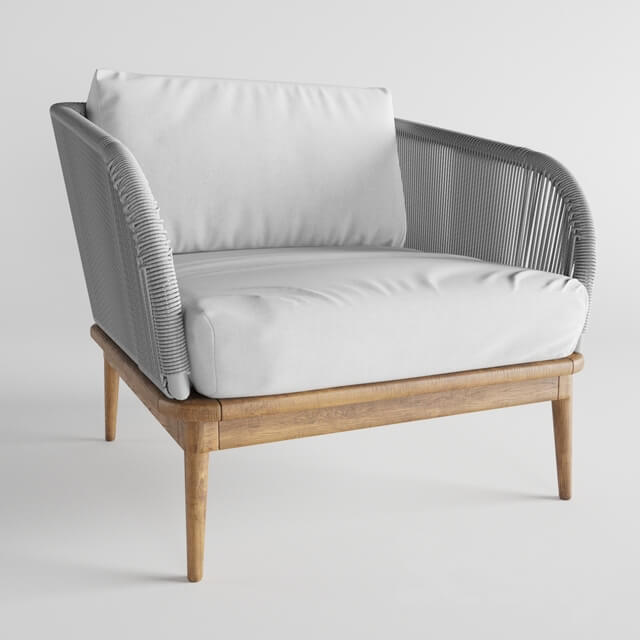 Corded Weave Outdoor Lounge Chair West elm
