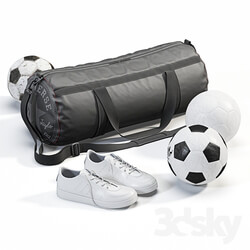 Other decorative objects Sports bag with sneakers and balls 
