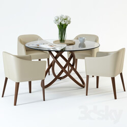 Table Chair Scandinavian Designs Oleander Dining Table Lank chair 