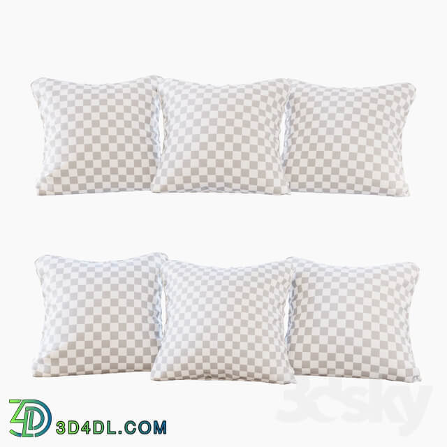 A set of pillows beige velvet chevron and goose paw Pillows beige velvet chevron and houndstooth 