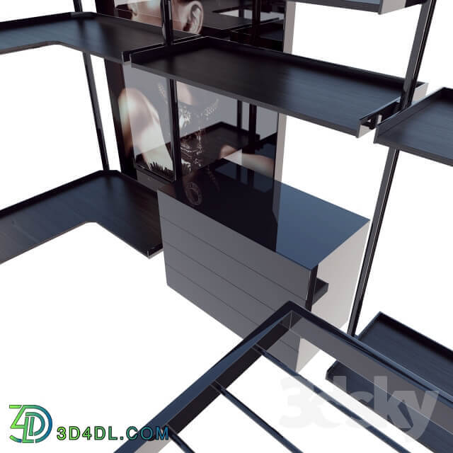 Other Rimadesio zenit system 03 living rooms and walk in closets Kitchen Wardrobe Display cabinets and storage