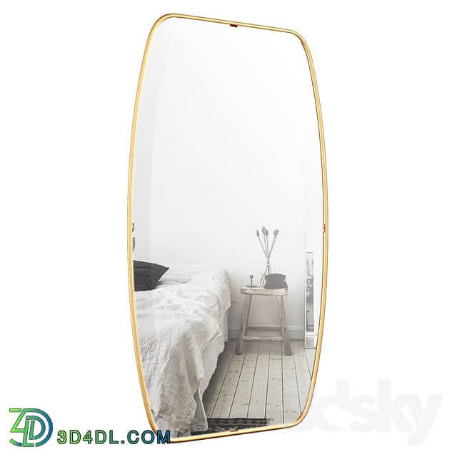 Duke Rectangle Gold Metal Wall Mirror MCRW6882