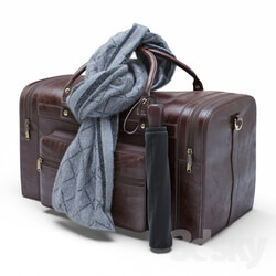 Miscellaneous Leather Military Duffle Bag 