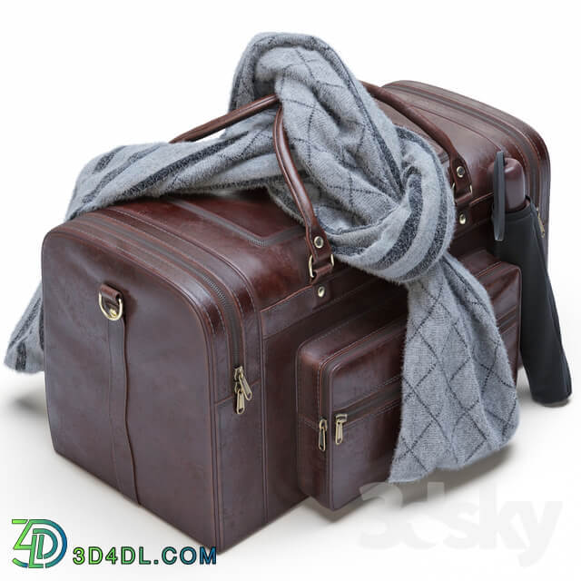 Miscellaneous Leather Military Duffle Bag