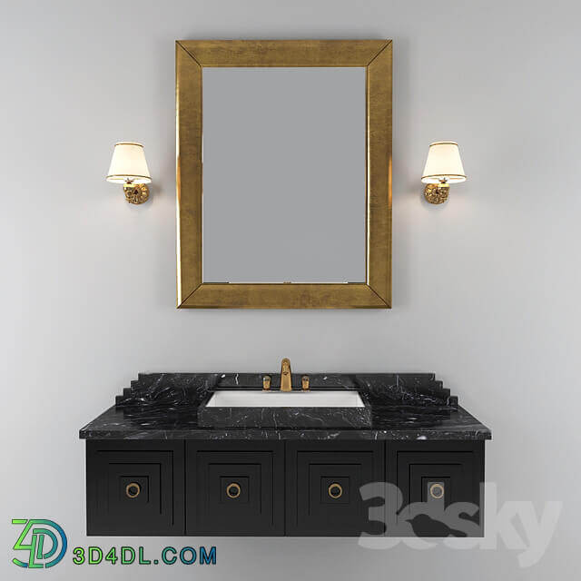 bathroom furniture Armadi Art Nero