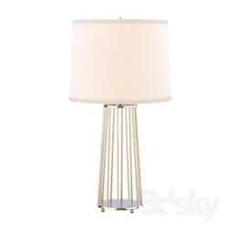 Modern Carousel Table Lamp In Soft Silver 