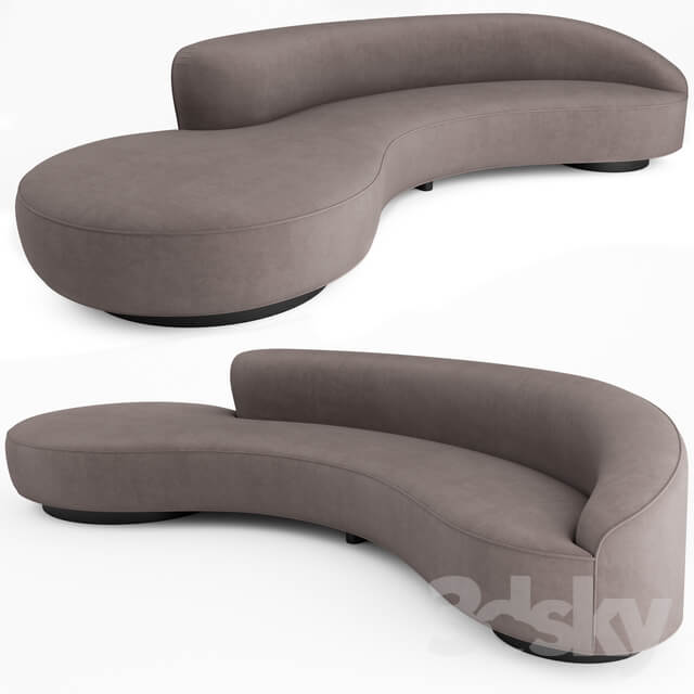 Serpentine Sofa with Arm Vladimir Kagan