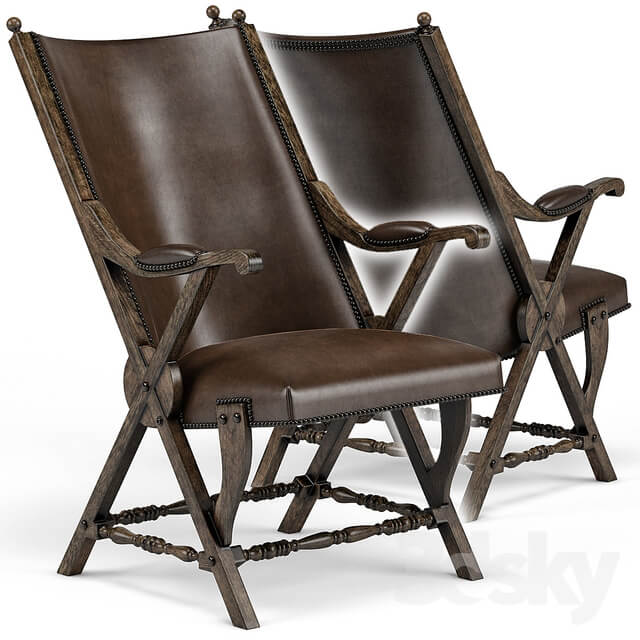 Observatory Hill Vintage Leather Accent Chair