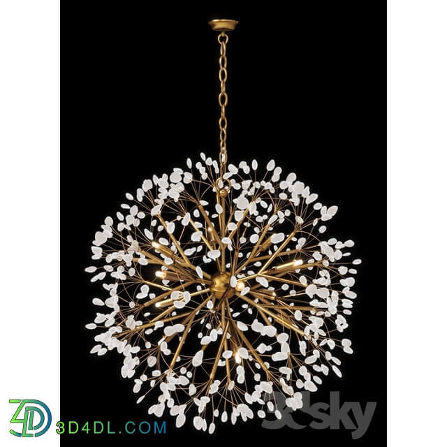 Spherical Twelve Light Quartz Chandelier