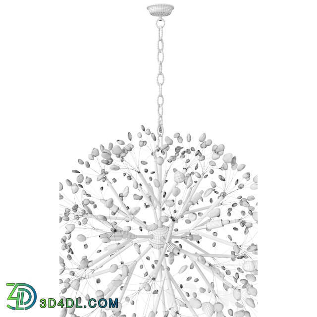 Spherical Twelve Light Quartz Chandelier