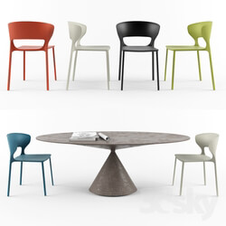 Table Chair Chair Desalto Koki. Table Desalto Clay 
