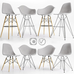 Eames Plastic Side Chairs GRAY 