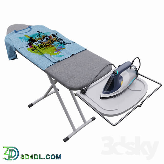 Miscellaneous iron and ironing board