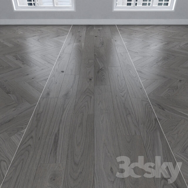 Wood Parquet Oak gray 3 types herringbone linear chevron.