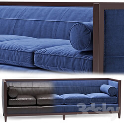Baker Archetype Wood Banded Sofa No. 6370 98 