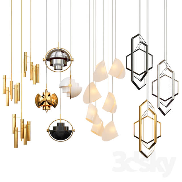 Four Hanging Lights 14 Exclusive Pendant light 3D Models