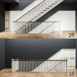 Stairs to 3 levels 
