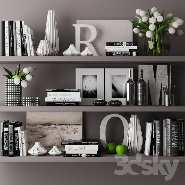 decorative set with books 03