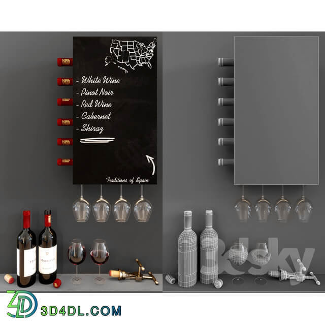 Wine Wall Decorative Cabinet
