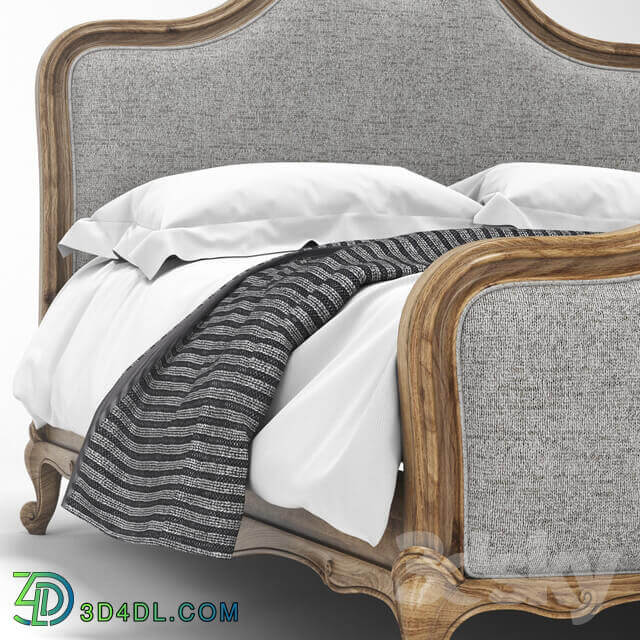 Bed LUXDECO. Chic king size bed