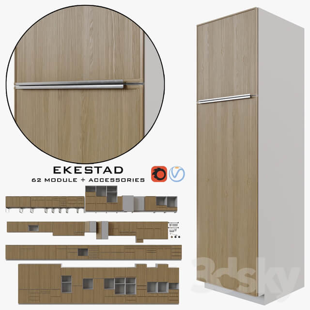 IKEA EKESTAD Kitchen 3D Models