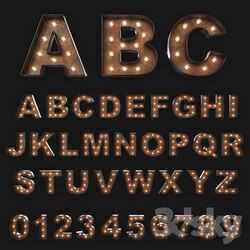 Other decorative objects Vintage Marquee Letters Illuminated letters 