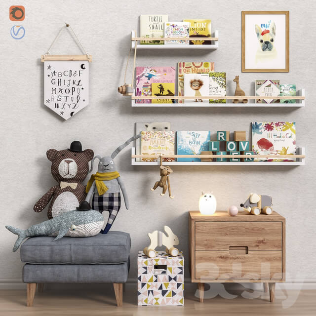 Toys and furniture set 35 Miscellaneous 3D Models