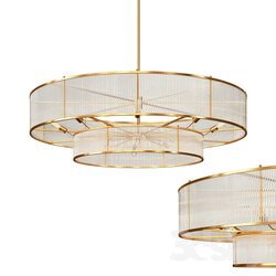 Double Round Glass Chandelier 